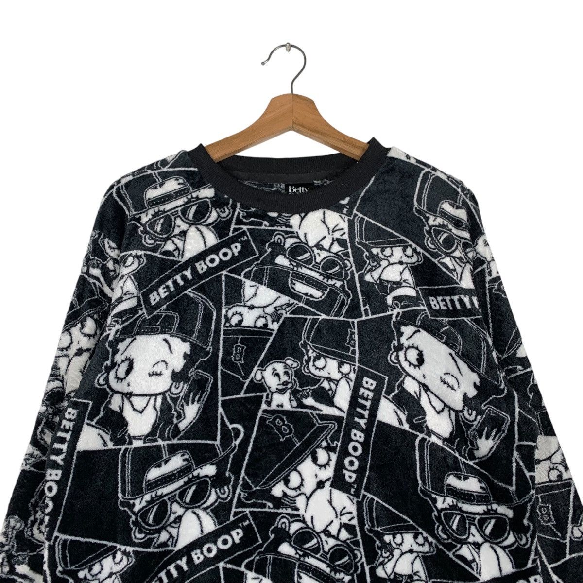 Cartoon Network BETTY BOOP Overprint Fleece Sweatshirt #1387-C63 Size US L / EU 52-54 / 3 - 2 Thumbnail