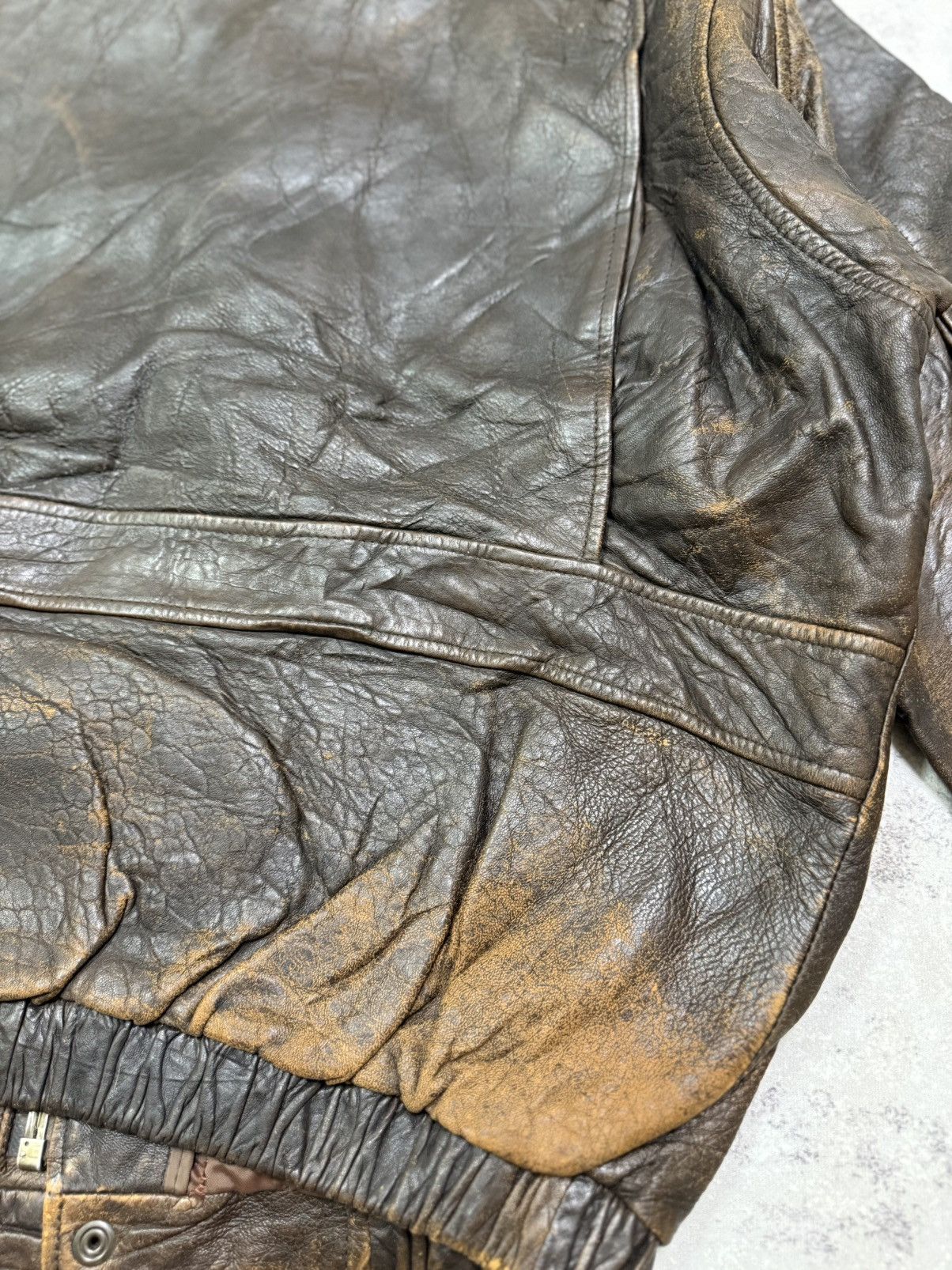 Harley Davidson Vintage Harley Davidson Brown Leather Bomber Jacket Size US XXL / EU 58 / 5 - 20 Thumbnail