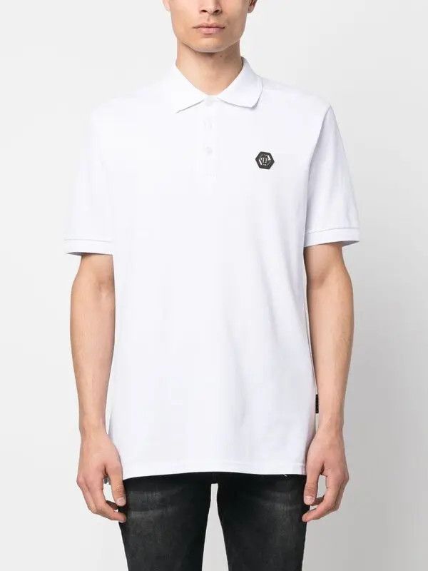 Alexander McQueen o1w1db10925 Skull Polo Shirt in White Size US L / EU 52-54 / 3 - 2 Thumbnail