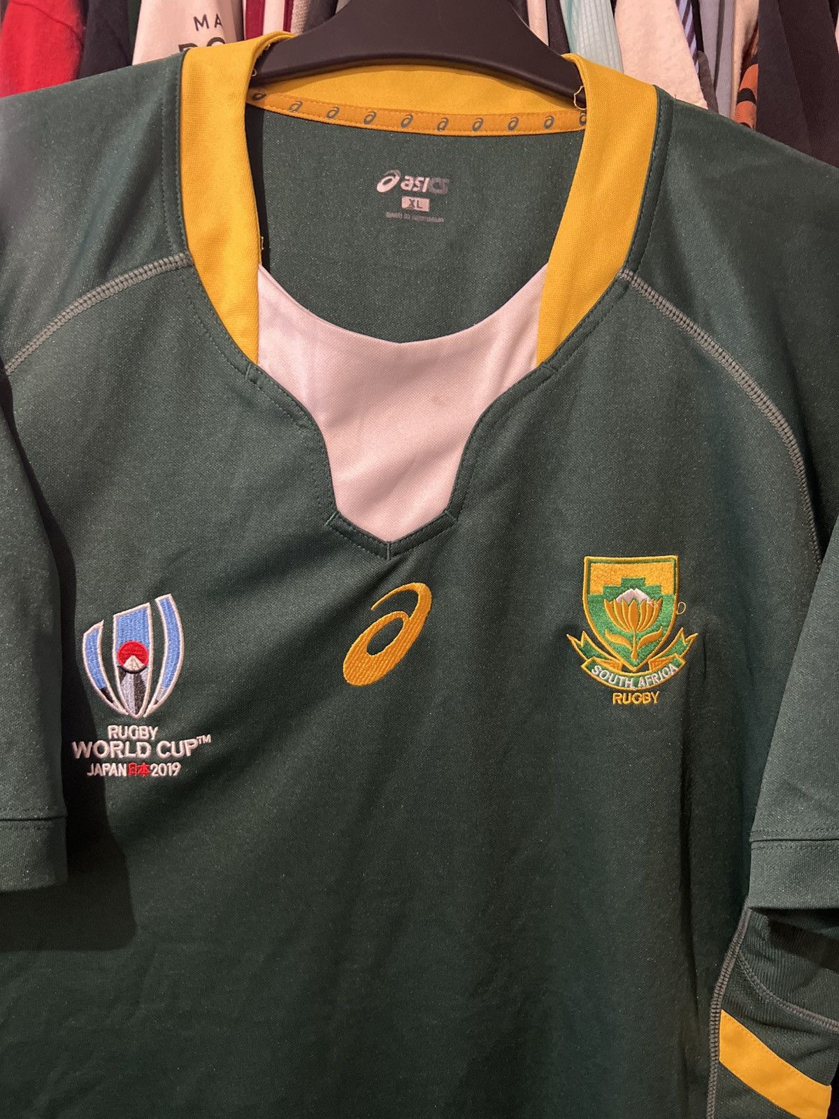 Asics 2018/2019 ASICS SOUTH AFRICA RUGBY HOME FOOTBALL SHIRT XL Size US XL / EU 56 / 4 - 3 Thumbnail