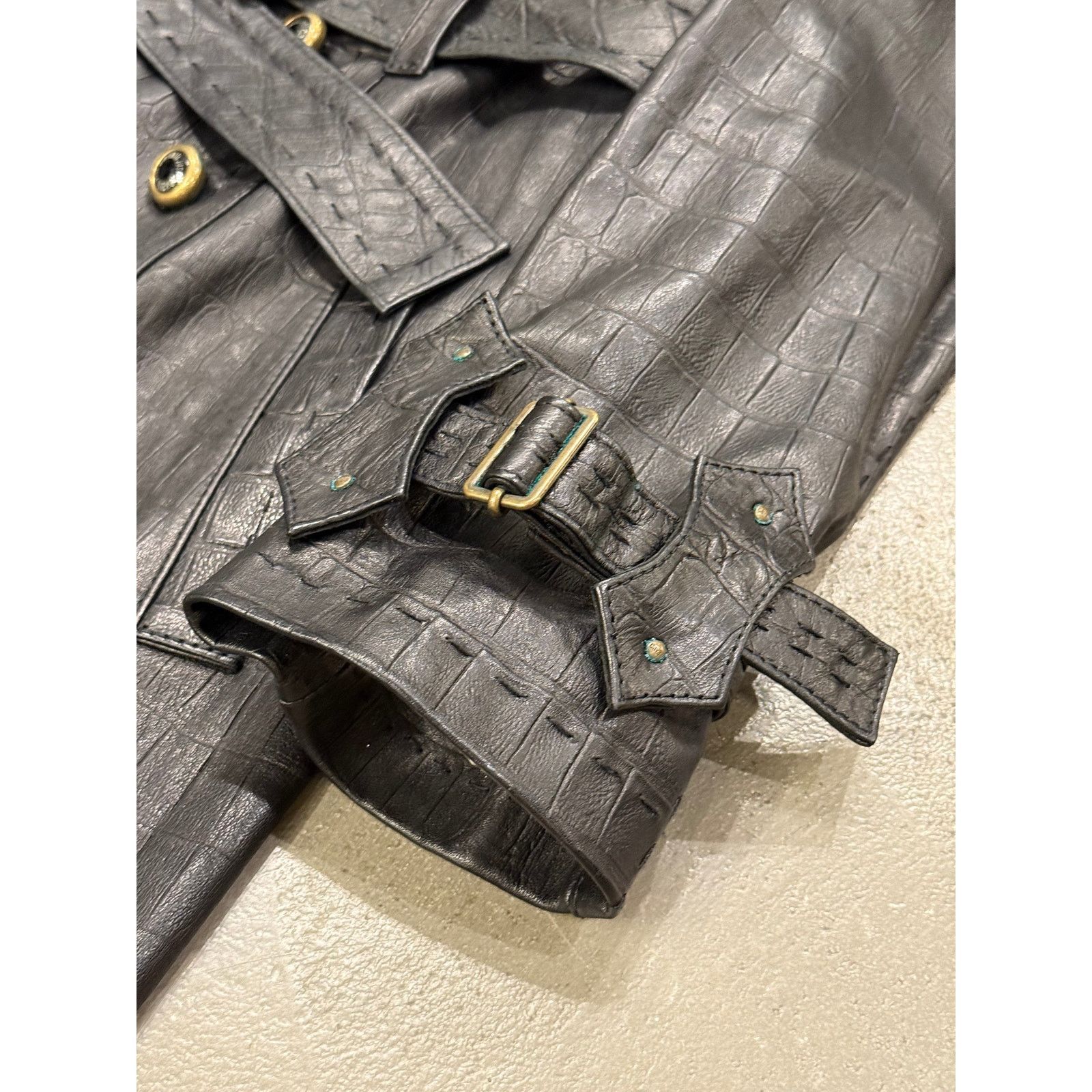 Roberto Cavalli 2000s Cavalli heavy leather coat Size M / US 6-8 / IT 42-44 - 5 Thumbnail