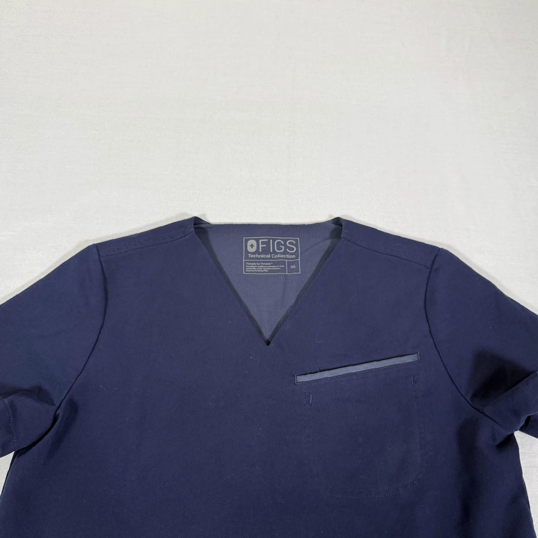 Vintage Figs Scrub Set Navy XS Technical Collection Jogger Pants Top Medical Womens Size XS / US 0-2 / IT 36-38 - 3 Thumbnail