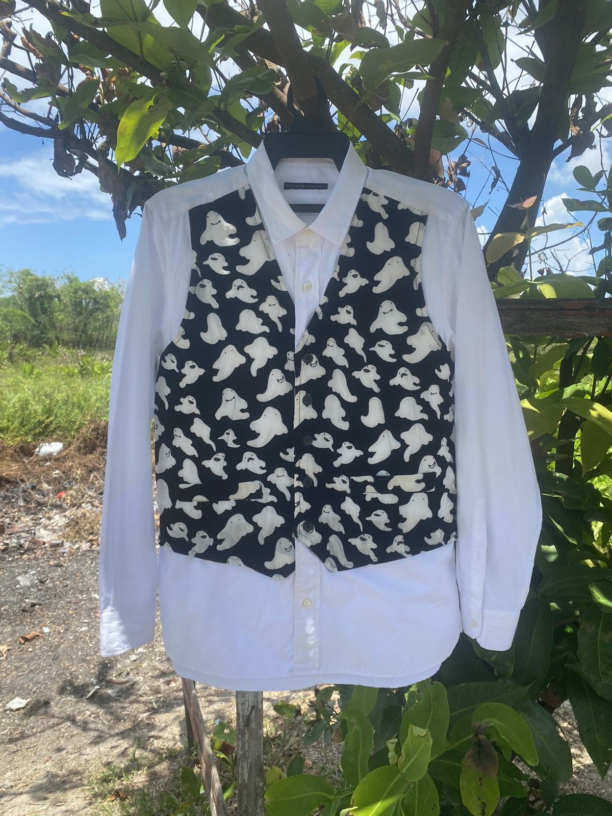 Issey Miyake × Tsumori Chisato CHISATO TSUMORI GIRE DOCKING SHIRT GHOST VEST PATERN Size US M / EU 48-50 / 2 - 23 Thumbnail