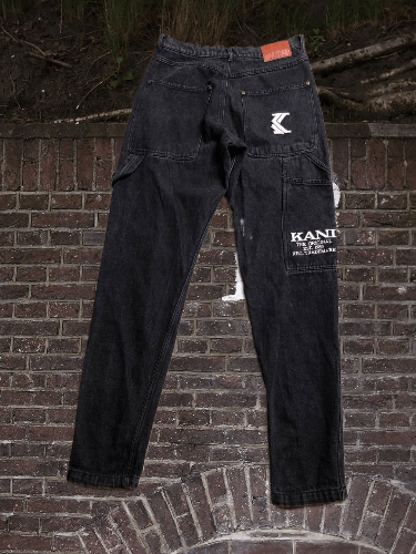 Karl Kani Vintage Karl Kani rap embroidered black pants Size US 30 / EU 46 - 1 Thumbnail