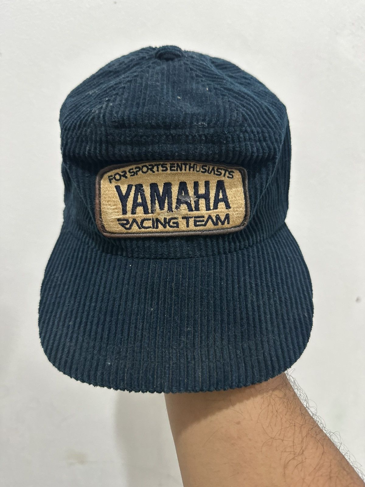 Vintage 80’s Japan Yamaha Racing Corduroy Hat Size ONE SIZE - 2 Thumbnail