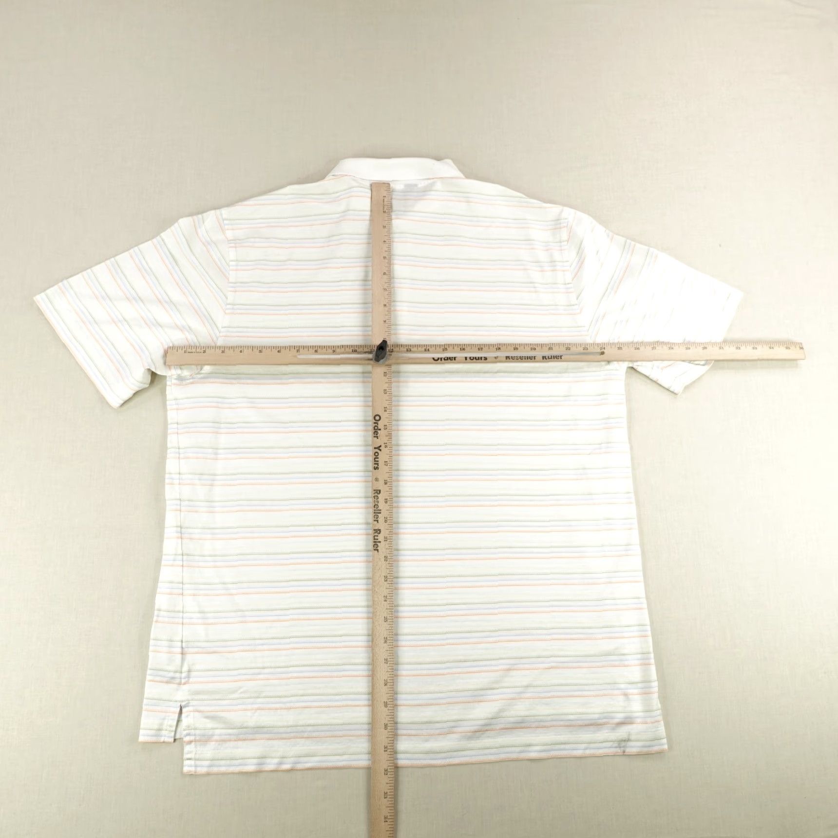 Brooks Brothers VINTAGE Brooks Brothers Polo Shirt Mens XL White Striped Performance Golf Preppy Size US XL / EU 56 / 4 - 6 Thumbnail