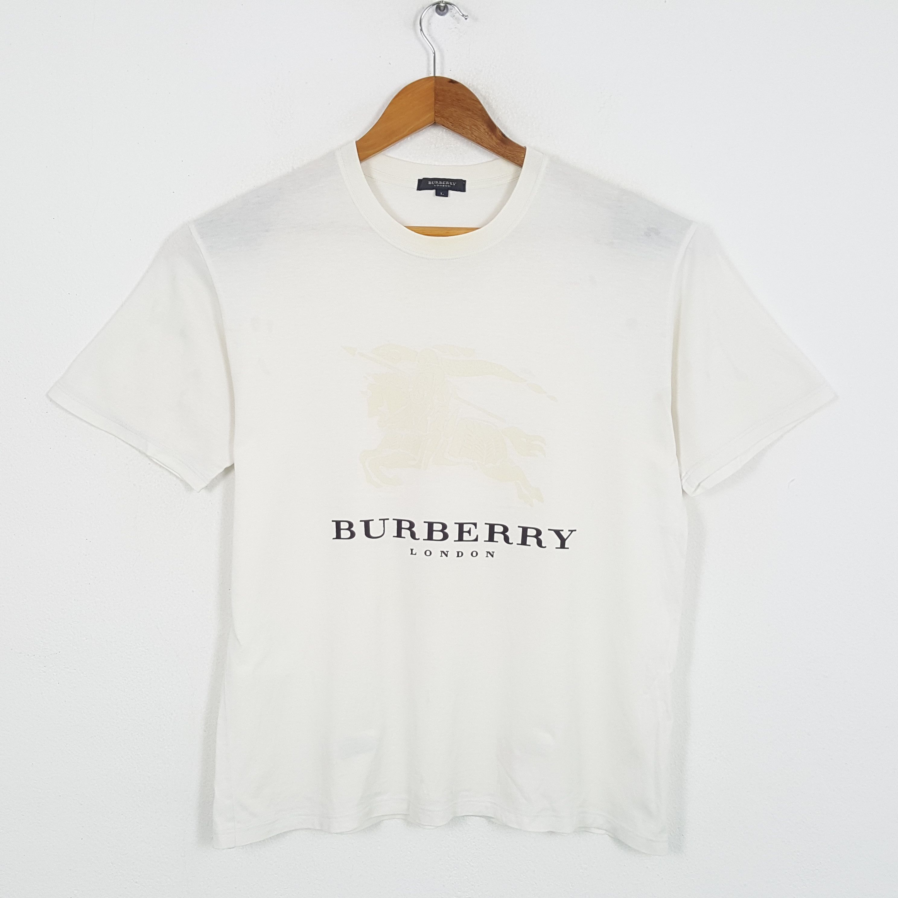 Burberry × Vintage Vintage BURBERRY LONDON Fashion Brand T-Shirts Size US L / EU 52-54 / 3 - 1 Thumbnail