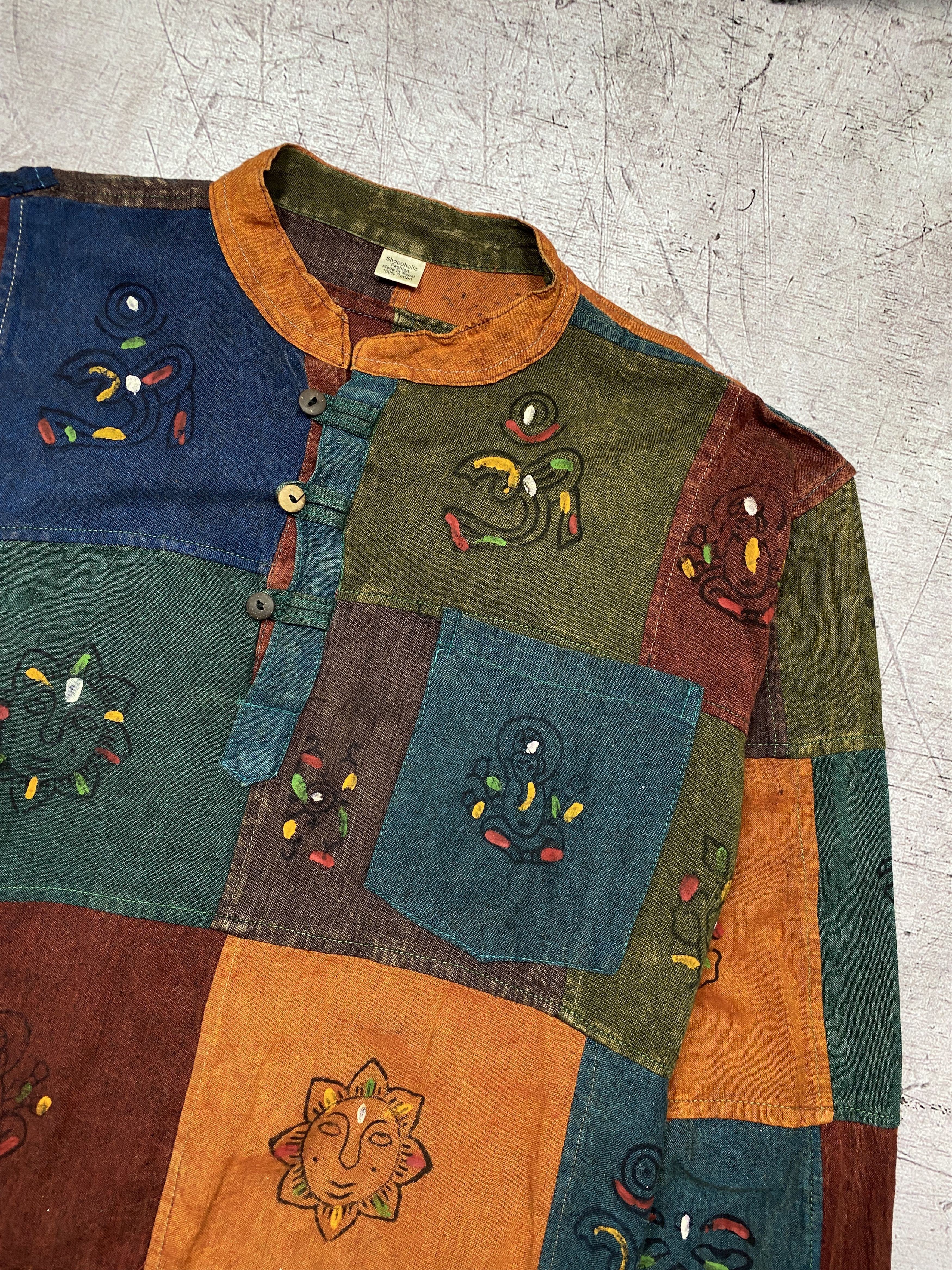 Vintage Vintage Patchwork Shirt Made in Nepal Size US XXL / EU 58 / 5 - 2 Thumbnail
