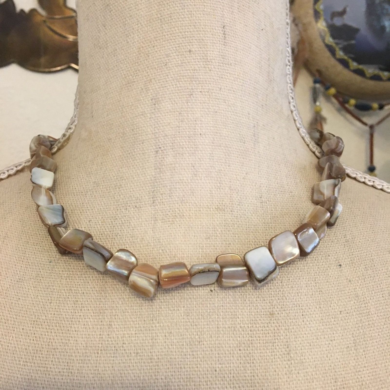 Jewelry Premier Designs sandstone abalone shell necklace Size ONE SIZE - 1 Thumbnail
