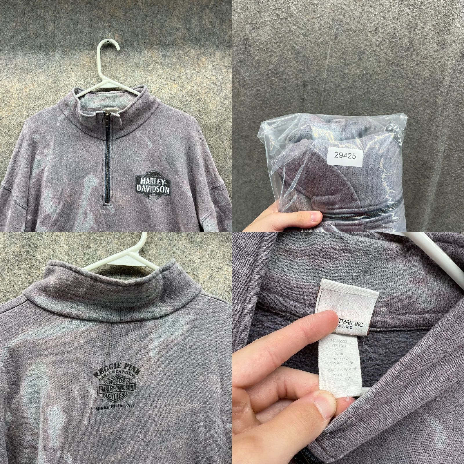 Harley Davidson VINTAGE Harley-Davidson Sweater Mens XL Purple Pullover Mock Neck Size US XL / EU 56 / 4 - 8 Thumbnail