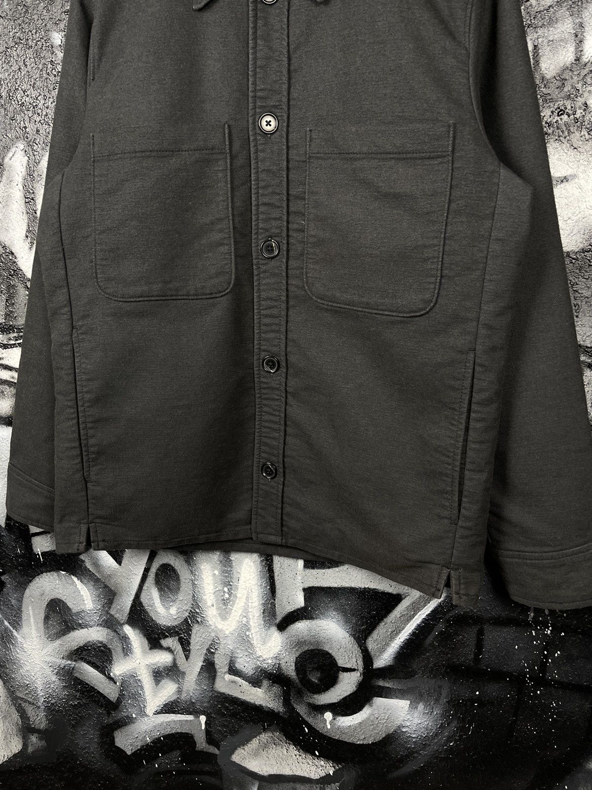 Abercrombie & Fitch Abercrombie & Fitch Grey Cotton Overshot Jacket Men’s Size M Size US M / EU 48-50 / 2 - 6 Thumbnail