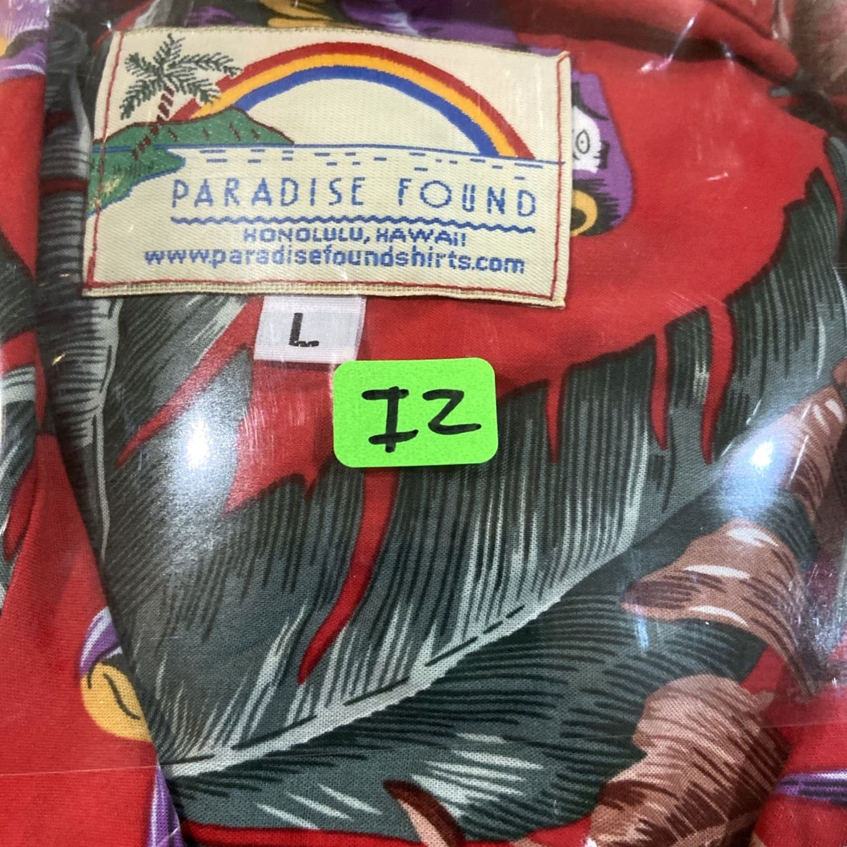 Paradise Found VINTAGE Paradise Found Shirt MEN Large Hawaiian Parrot Macaw Red Magnum PI Shirt Women? Size US L / EU 52-54 / 3 - 6 Thumbnail