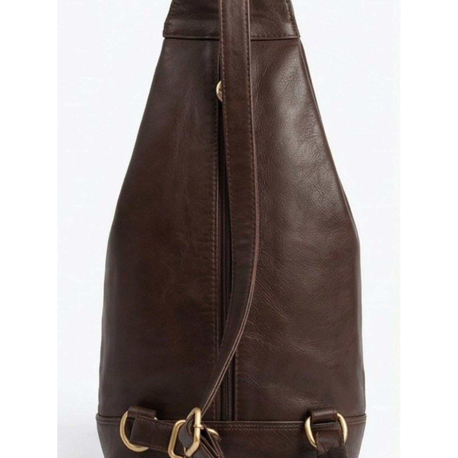 Lord & Taylor Vintage Lord & Taylor Brown Leather Crossbody Bag Size ONE SIZE - 6 Thumbnail