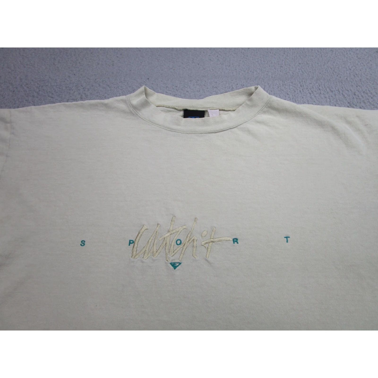 Vintage VINTAGE Catchit Shirt Mens XL Ivory Embroidered Surf Sport 90s Tee Mens XL Vintage Surf Graphic Tee Size US XL / EU 56 / 4 - 2 Thumbnail