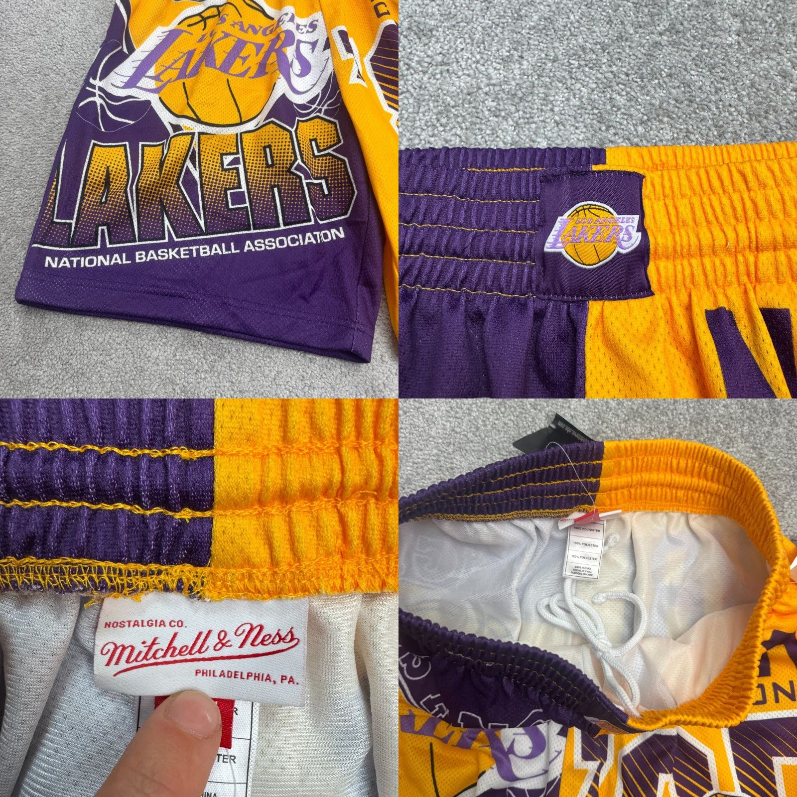 Mitchell & Ness Mitchell & Ness LA Lakers '85 Champions Split Basketball Shorts Mens M NWT Size US 31 - 8 Thumbnail