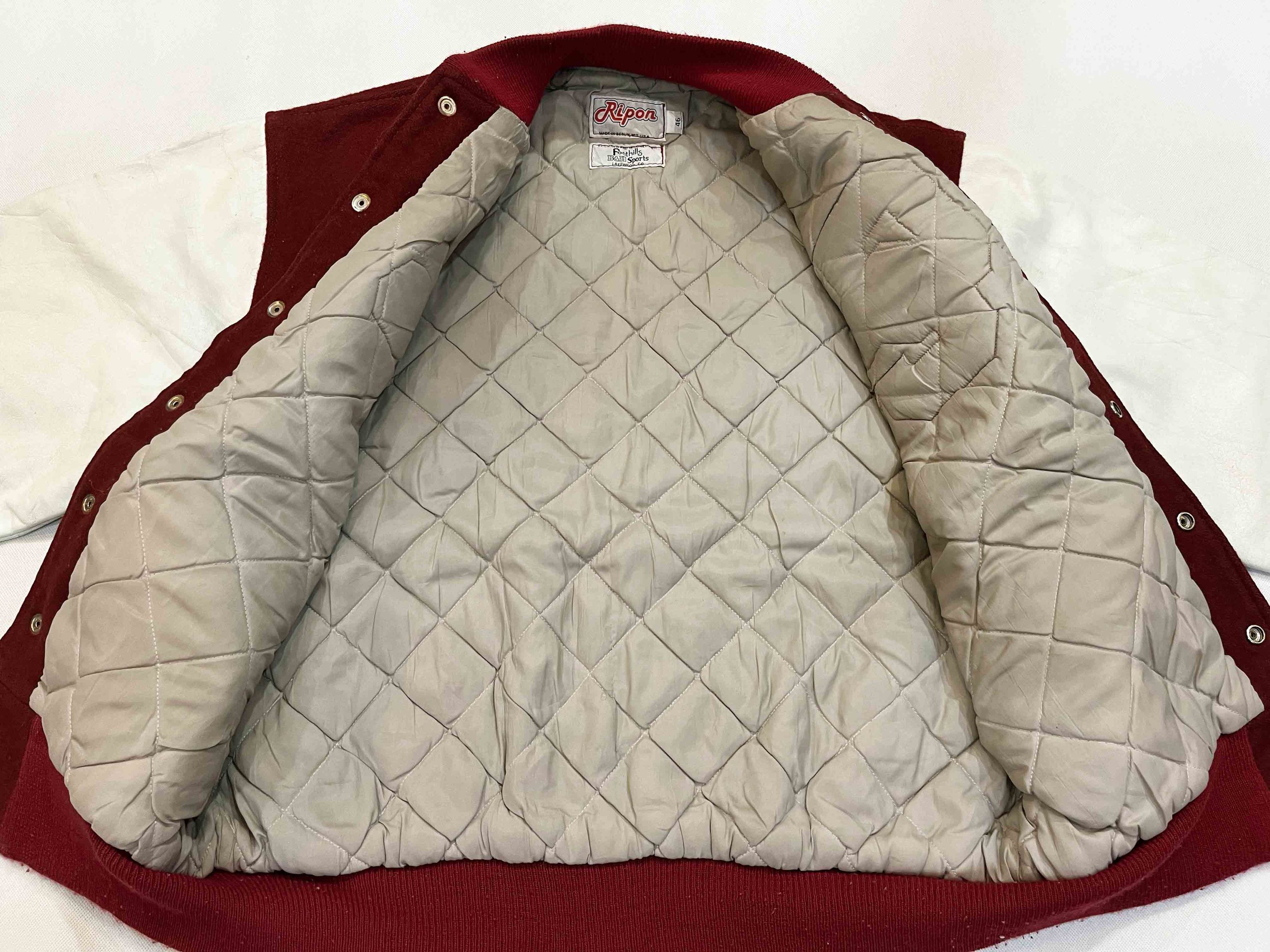 Vintage Vintage Ripon School Leather Letterman Varsity Jacket Size US M / EU 48-50 / 2 - 6 Thumbnail