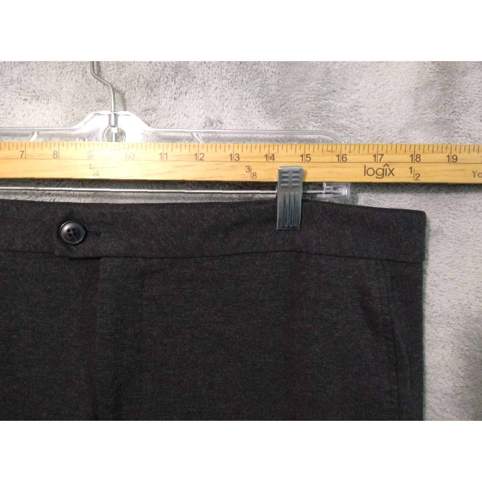 NYDJ NYDJ Pants Women 16 Gray Wide-Leg High Rise Stretch Dress Pants Size 38" / US 16 / IT 52 - 3 Thumbnail