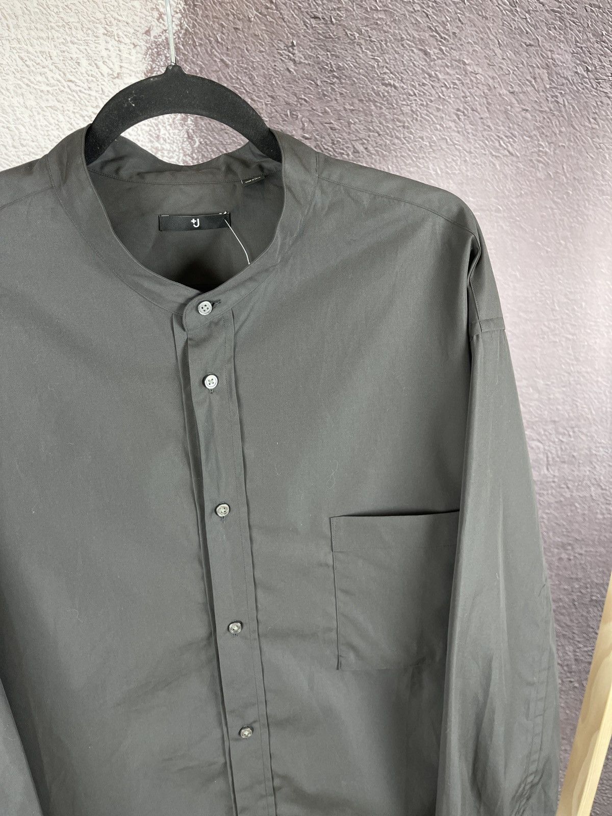 Japanese Brand Jil Sander x Uniqlo collarless oversized button up shirt Size US XL / EU 56 / 4 - 7 Thumbnail