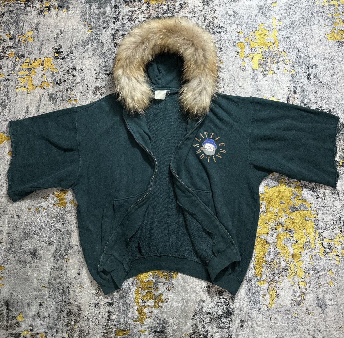 20471120 DISTRESSED HOMELESS FUR ZIP HOODIE IF SIX WAS NINE LGB STYLE Size US XXL / EU 58 / 5 - 2 Thumbnail
