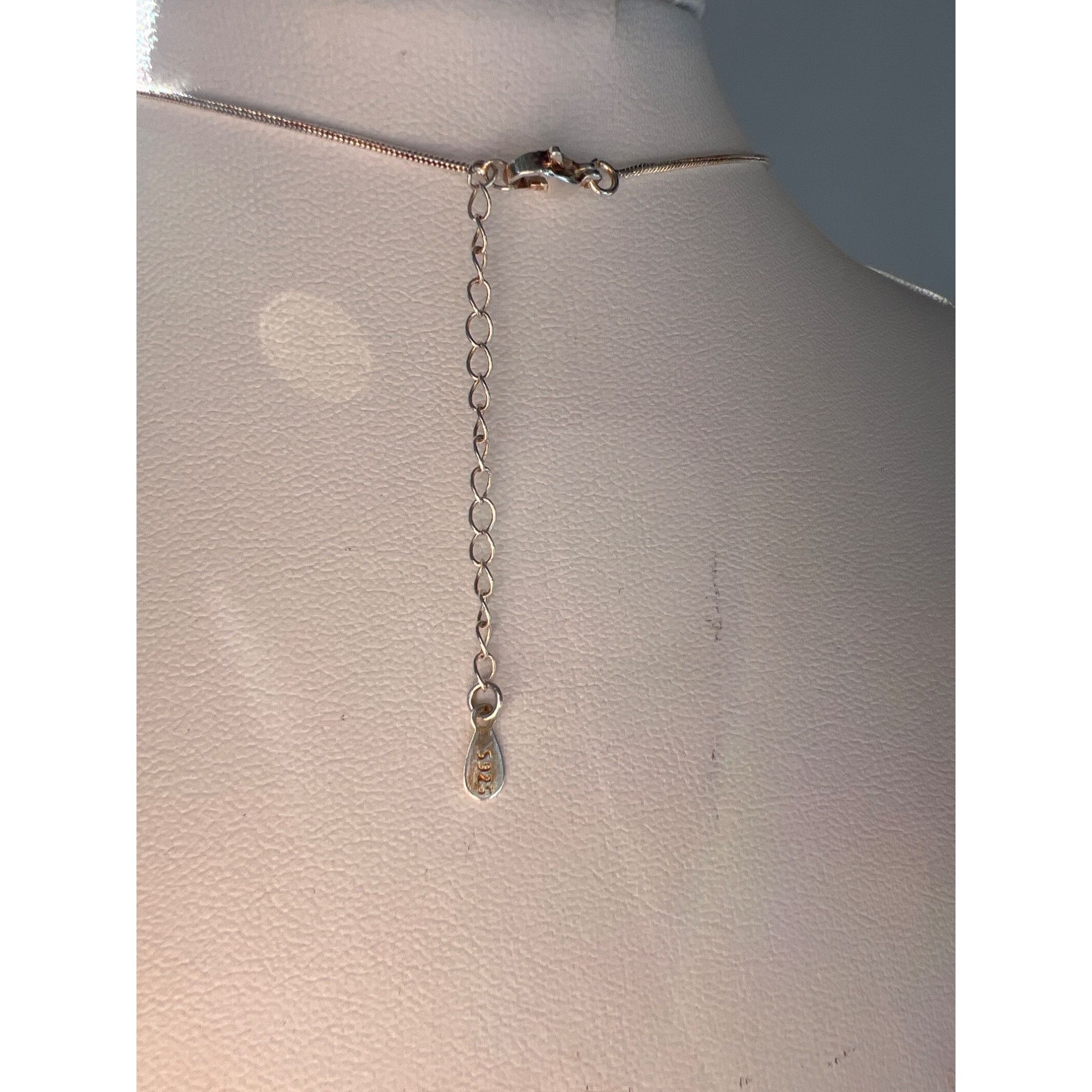 Other Vintage Sterling Silver Snake Chain Necklace Disc Dangles Ad Size ONE SIZE - 4 Thumbnail