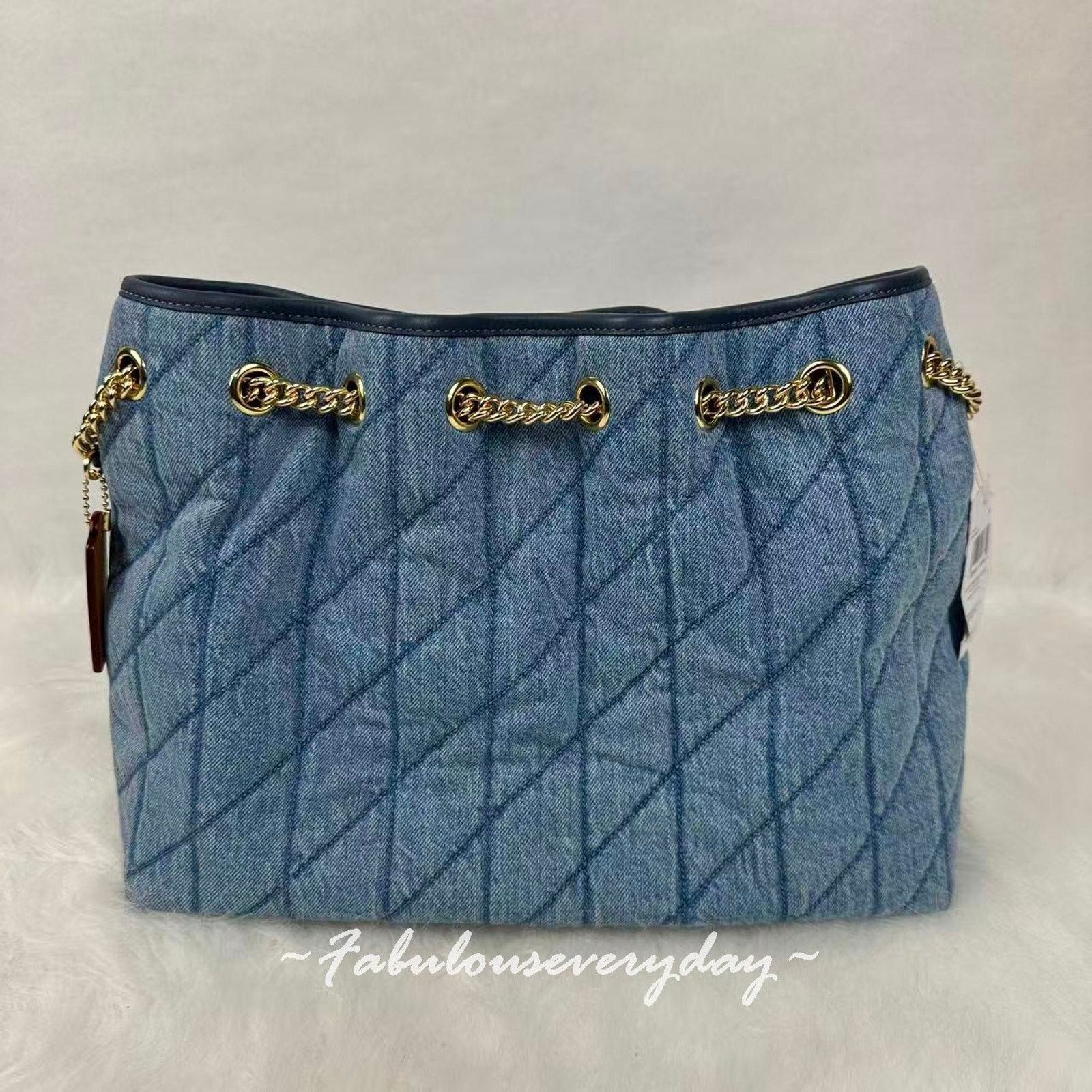 Coach Coach Evelyn Shoulder Bag Regenerative Cotton Quilting Size ONE SIZE - 3 Thumbnail