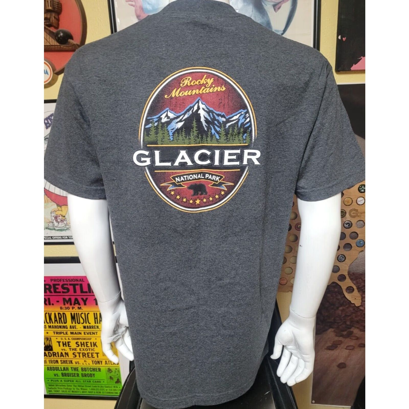 Vintage VINTAGE Glacier Bay National Park T Shirt Gray L Men Crew Neck Short Sleeve Alstyle 50.50 Nature Rock Mountains 90s Size US L / EU 52-54 / 3 - 3 Thumbnail