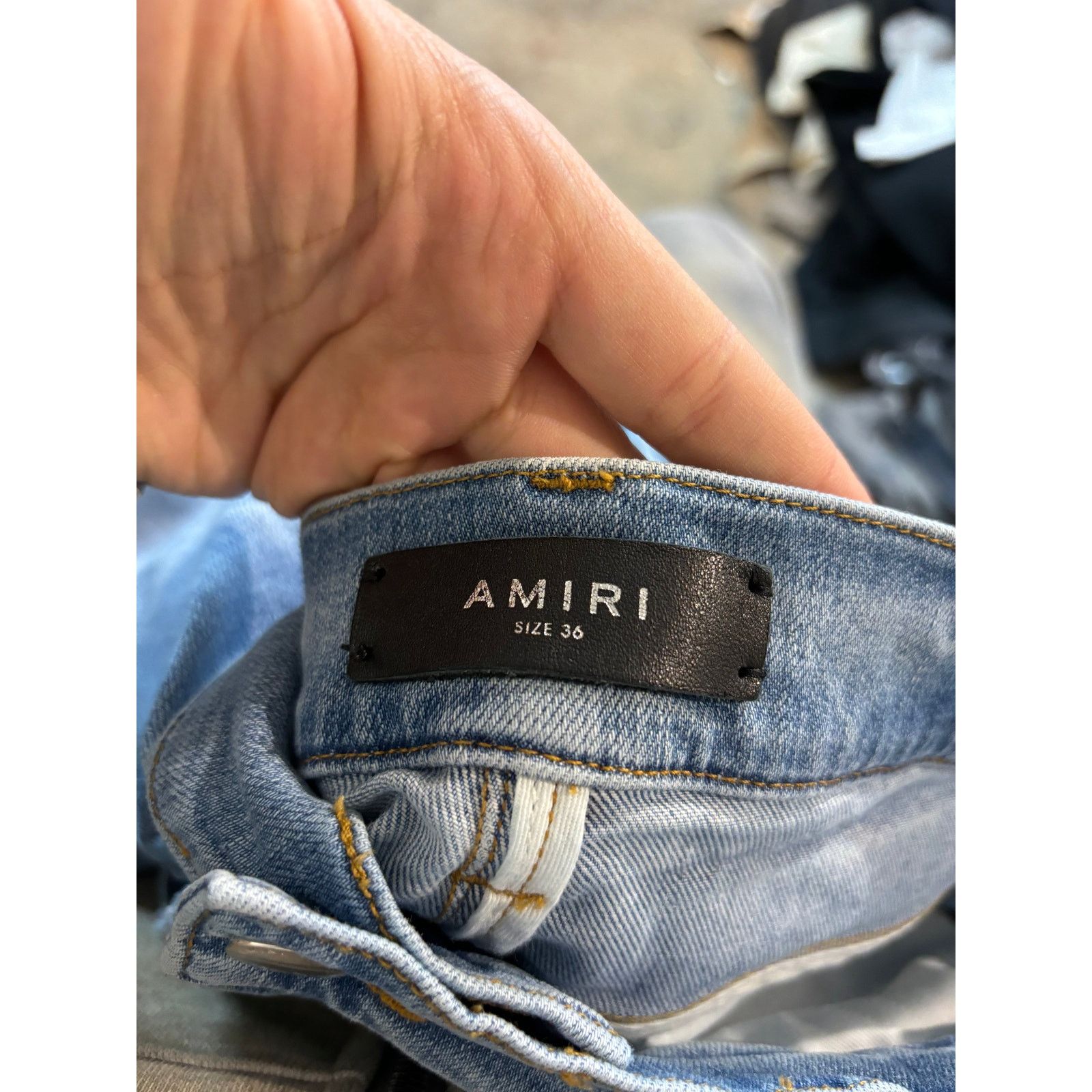Amiri Amiri MX1 Light Wash Mohair Patch Used 36 Size US 36 / EU 52 - 2 Thumbnail