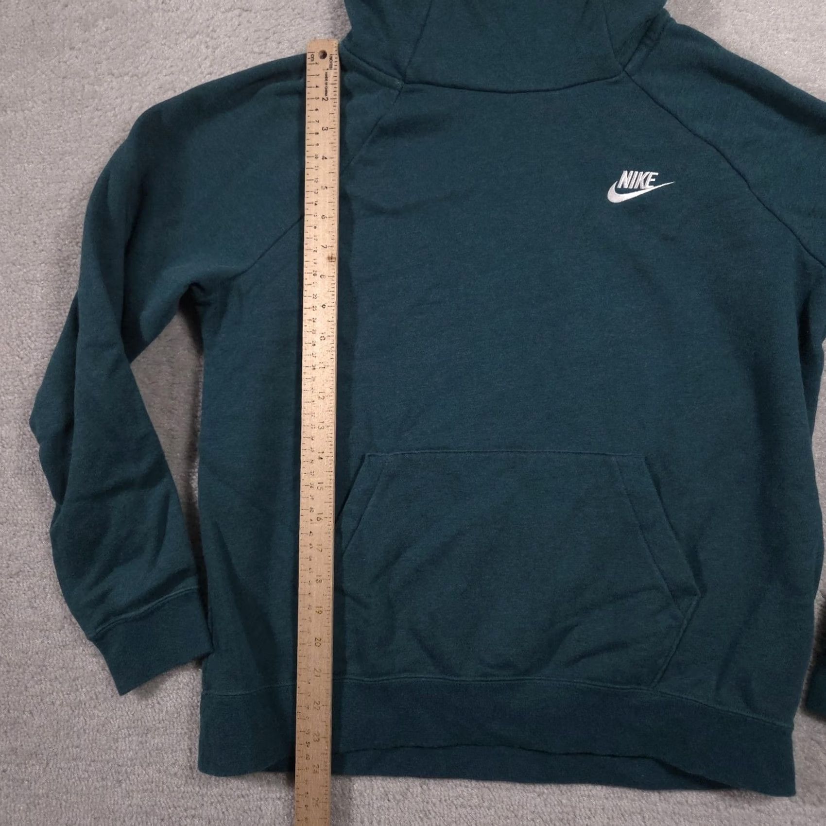 Nike Nike Hoodie Womens Large Green Pullover Fleece Kangaroo Pocket Swoosh Logo Size L / US 10 / IT 46 - 5 Thumbnail