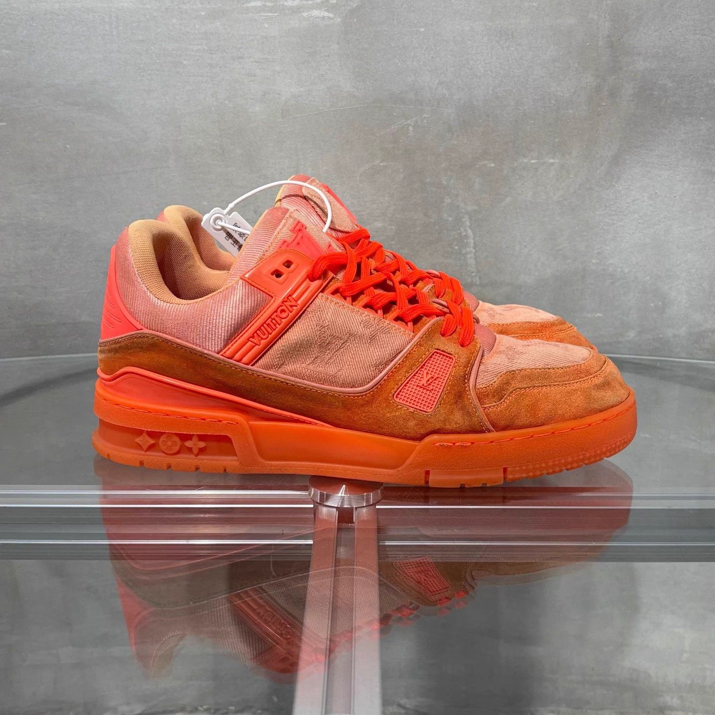 Louis Vuitton LV Trainer Orange UK7.5/41.5 Size US 8.5 / EU 41-42 - 4 Thumbnail