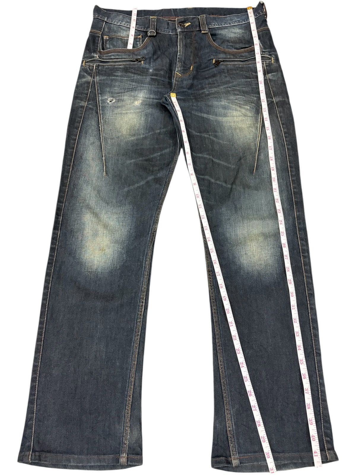 HIDEAWAYS Vintage Hideaway Nicole Mud Wash Distressed Flare Jeans Size US 35 - 12 Thumbnail
