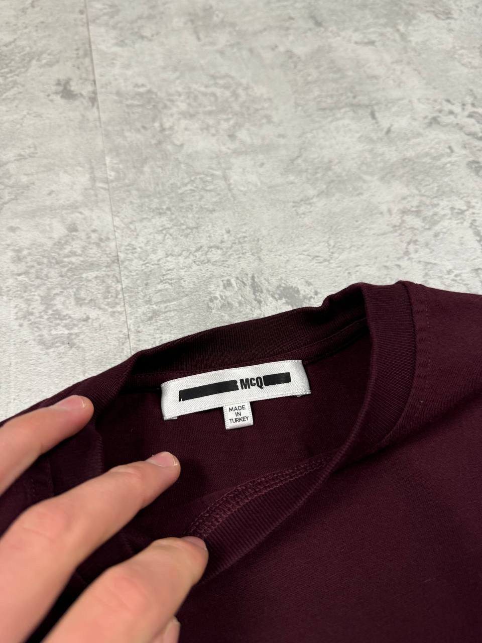 Alexander McQueen MCQ Mens Burgundy T-Shirt Big Embroidered Logo Size XS Size US XS / EU 42 / 0 - 9 Thumbnail