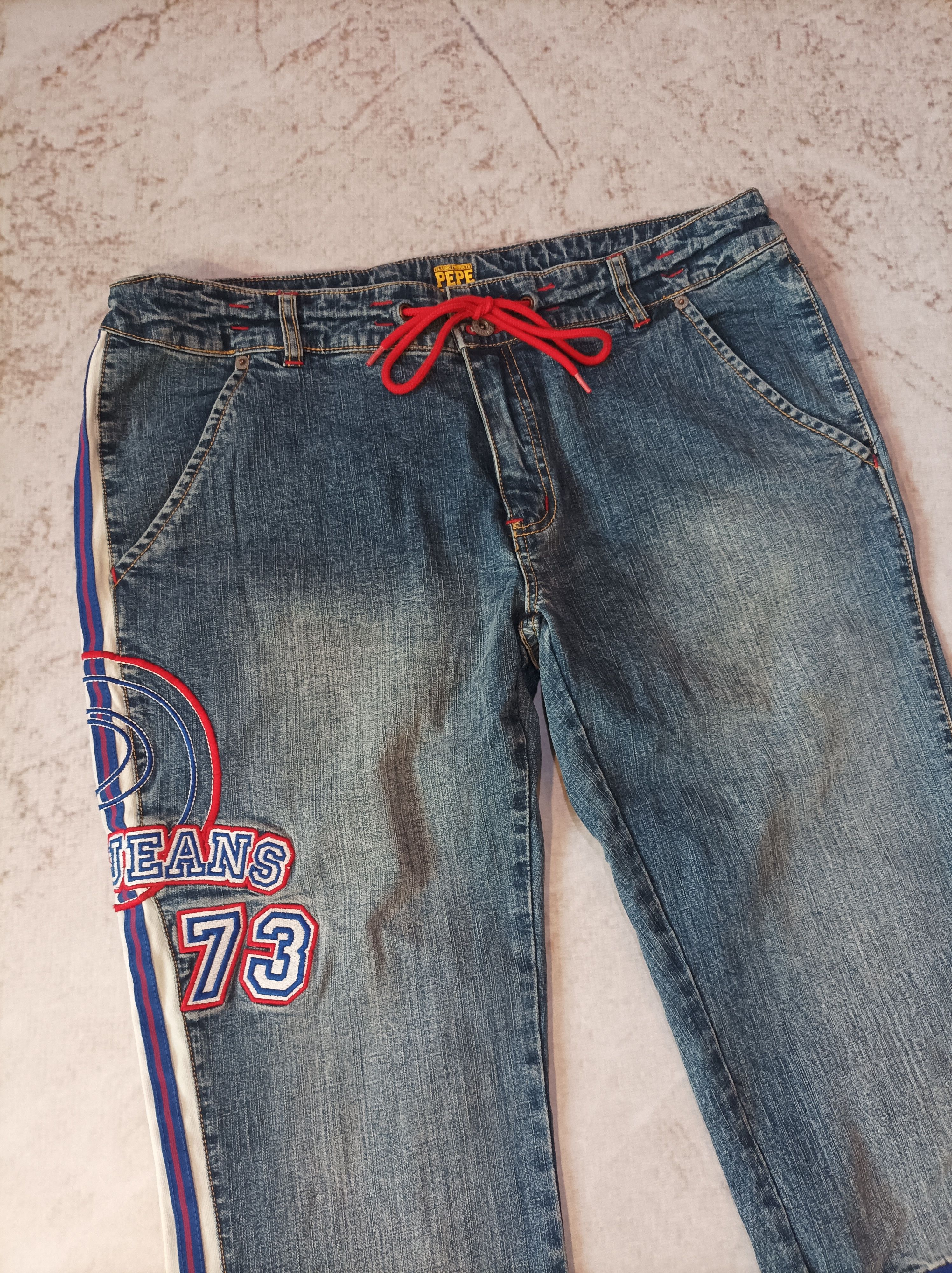 Pepe Jeans × Vintage Vintage Pepe Jeans London Patch Work Denim Boot Cut Size US 36 / EU 52 - 6 Thumbnail