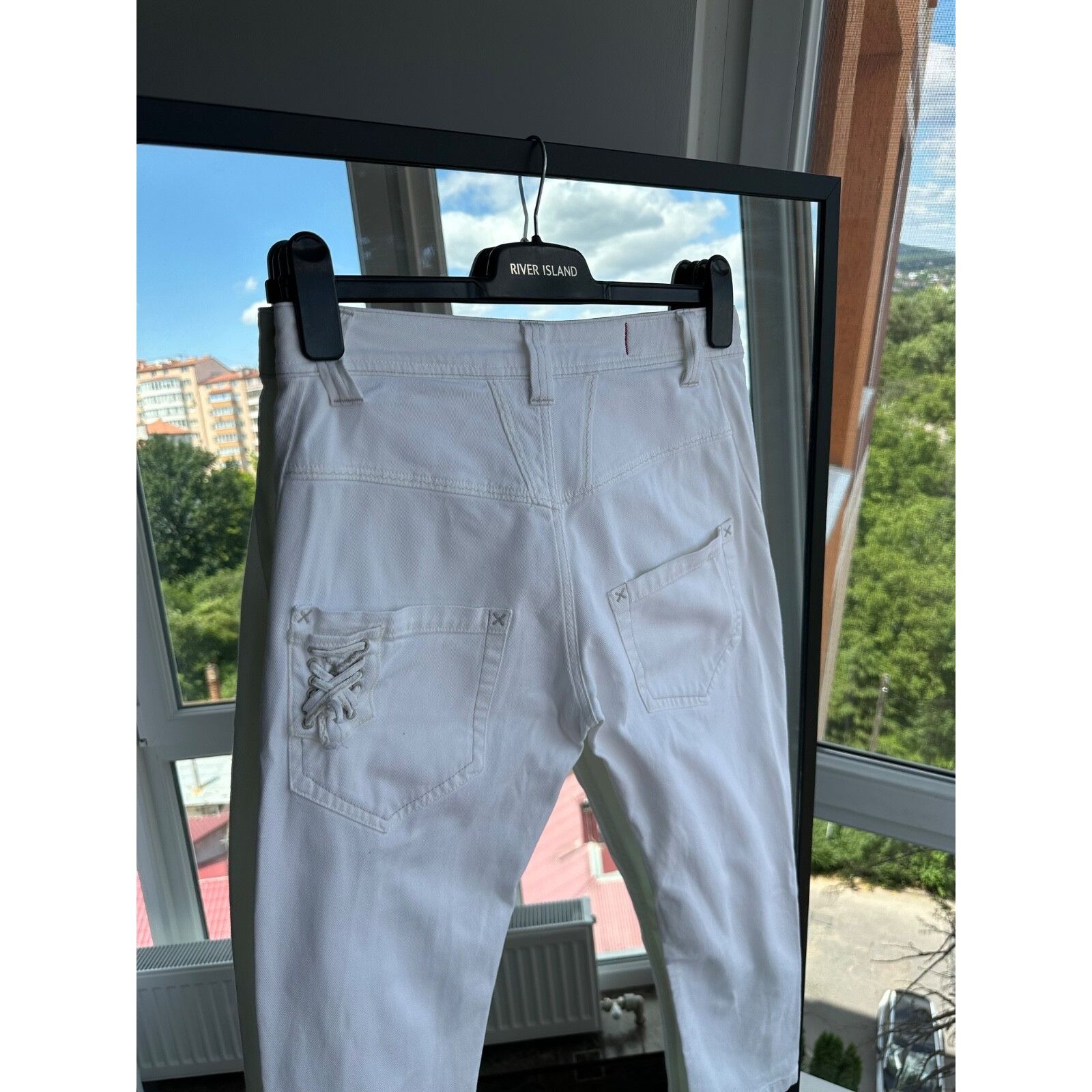 Marithe + Francois Girbaud Marithé + François Girbaud Y2K Women’s White Low Rise Jeans Size US 28 / EU 44 - 7 Thumbnail