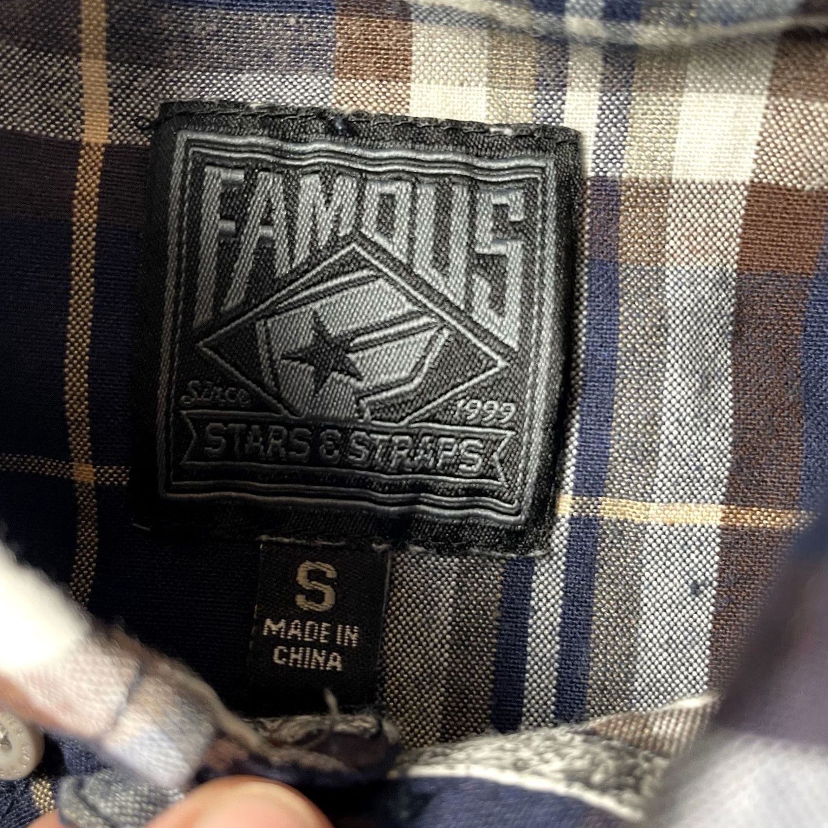 Barker Famous Stars & Straps Flannel Shirt Mens Small Plaid Travis Barker Long Sleeve Size US S / EU 44-46 / 1 - 4 Thumbnail