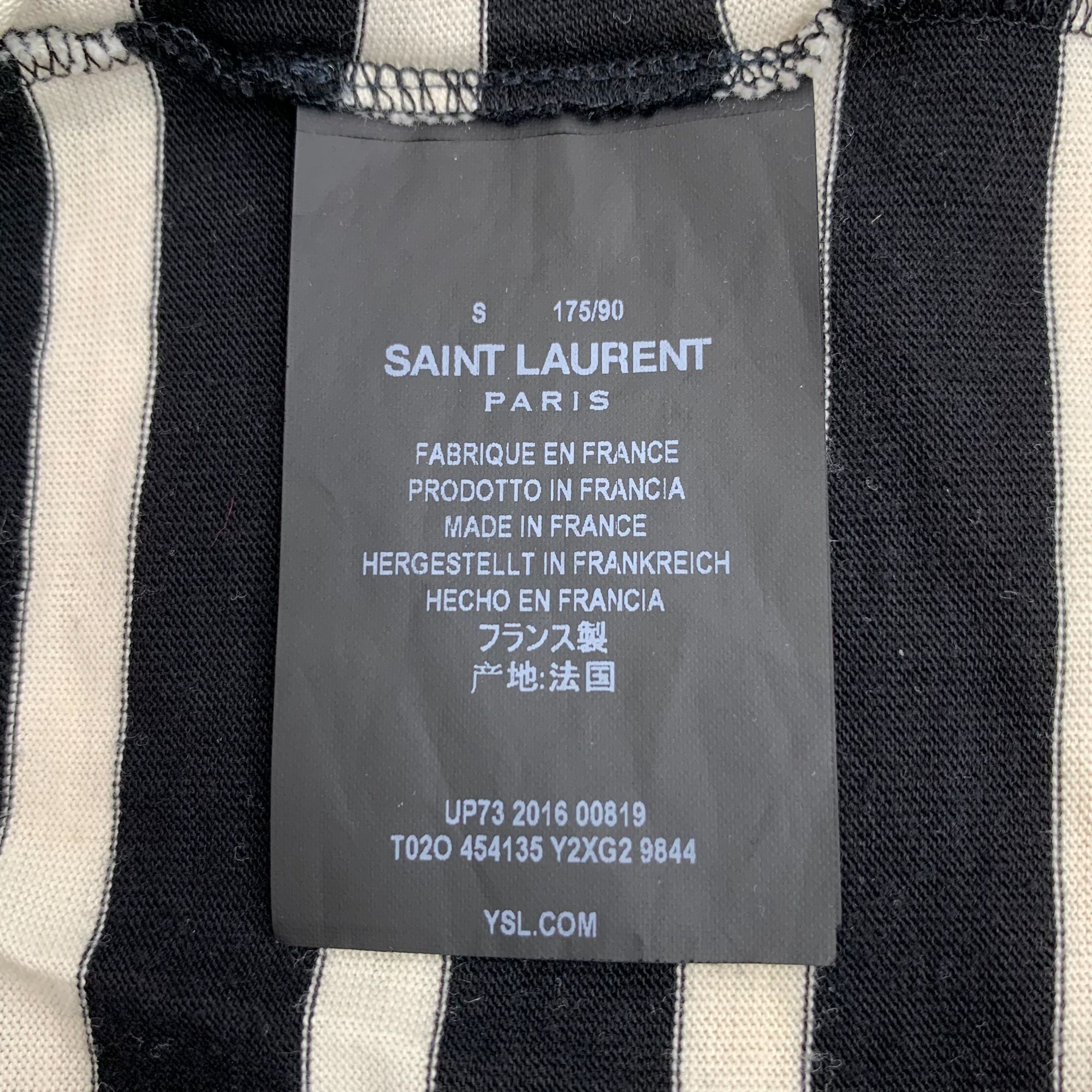 Yves Saint Laurent Saint Laurent Colorblock Star-Studded Cotton Crewneck T-Shir Size US S / EU 44-46 / 1 - 4 Thumbnail