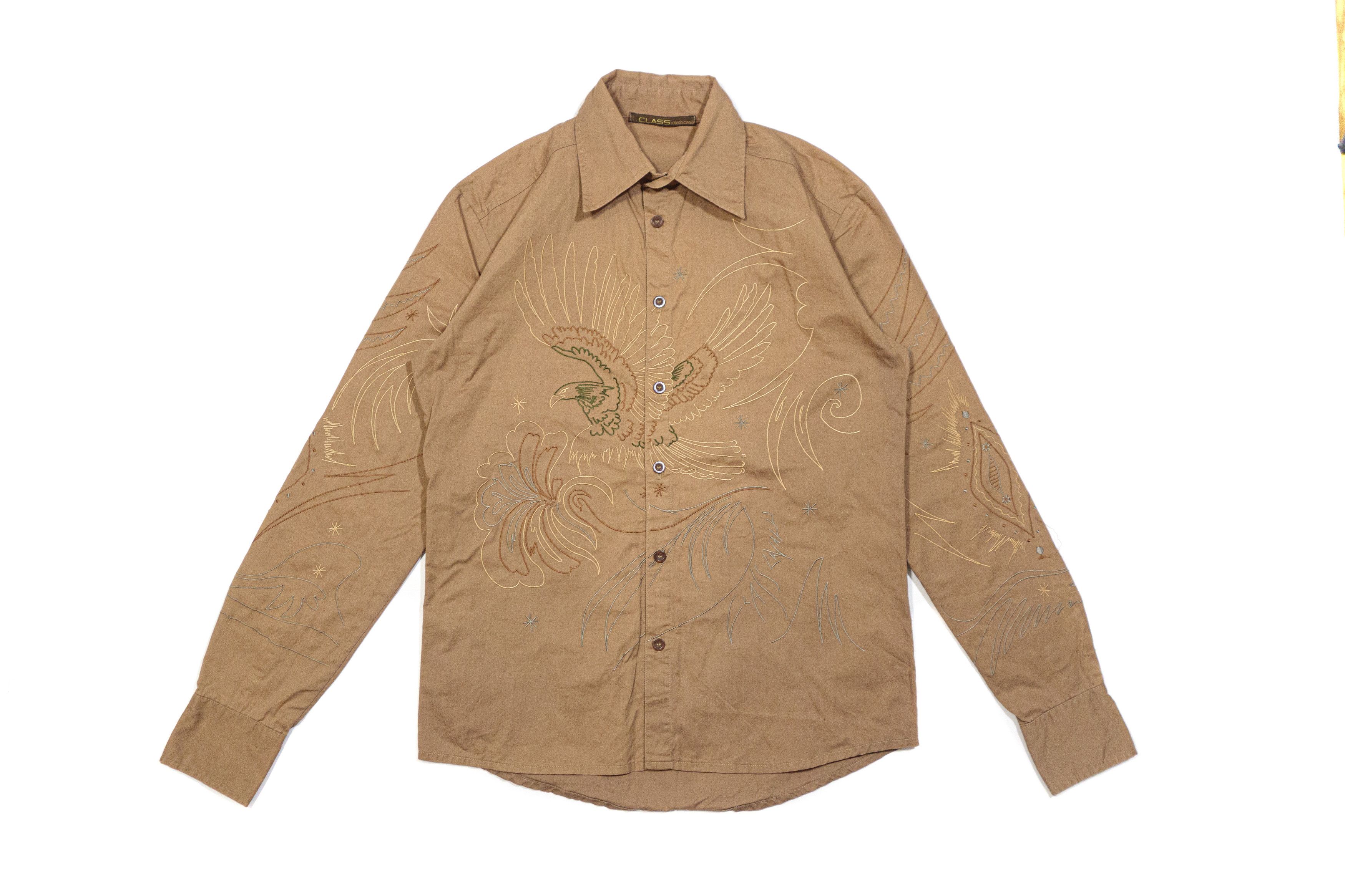 Cavalli Class 00S Eagle Texas Embroidered Shirt Vintage Size US M / EU 48-50 / 2 - 1 Thumbnail