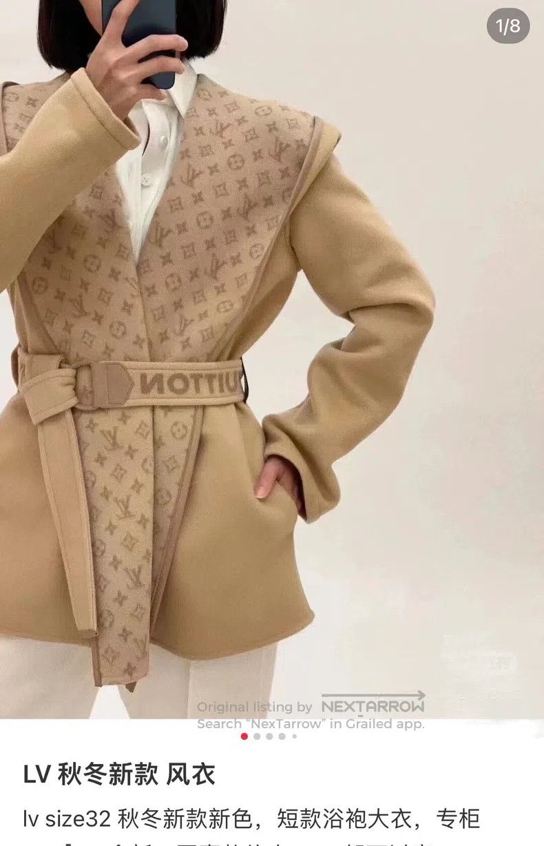 Louis Vuitton Louis Vuitton Camel full print coat Size XS / US 0-2 / IT 36-38 - 8 Thumbnail