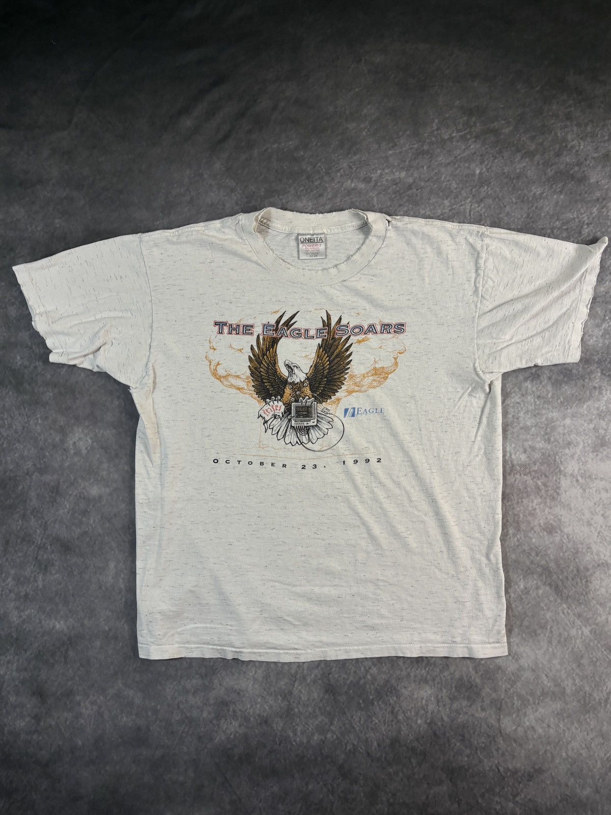 Vintage Vintage Thrashed Tee Eagle Motorcycle Harley Distressed USA Size US L / EU 52-54 / 3 - 1 Thumbnail