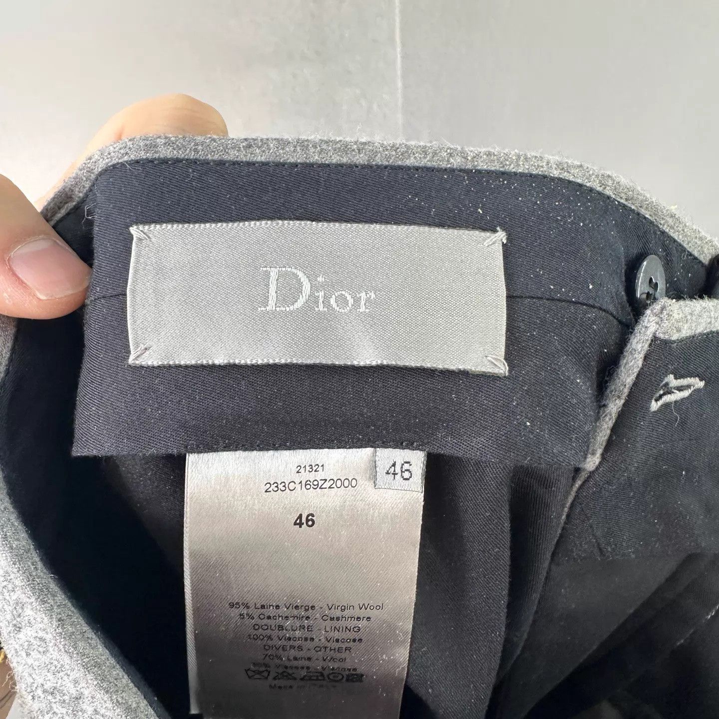 Dior Dior Gray Wool Casual Pants 46 Size US 30 / EU 46 - 3 Thumbnail