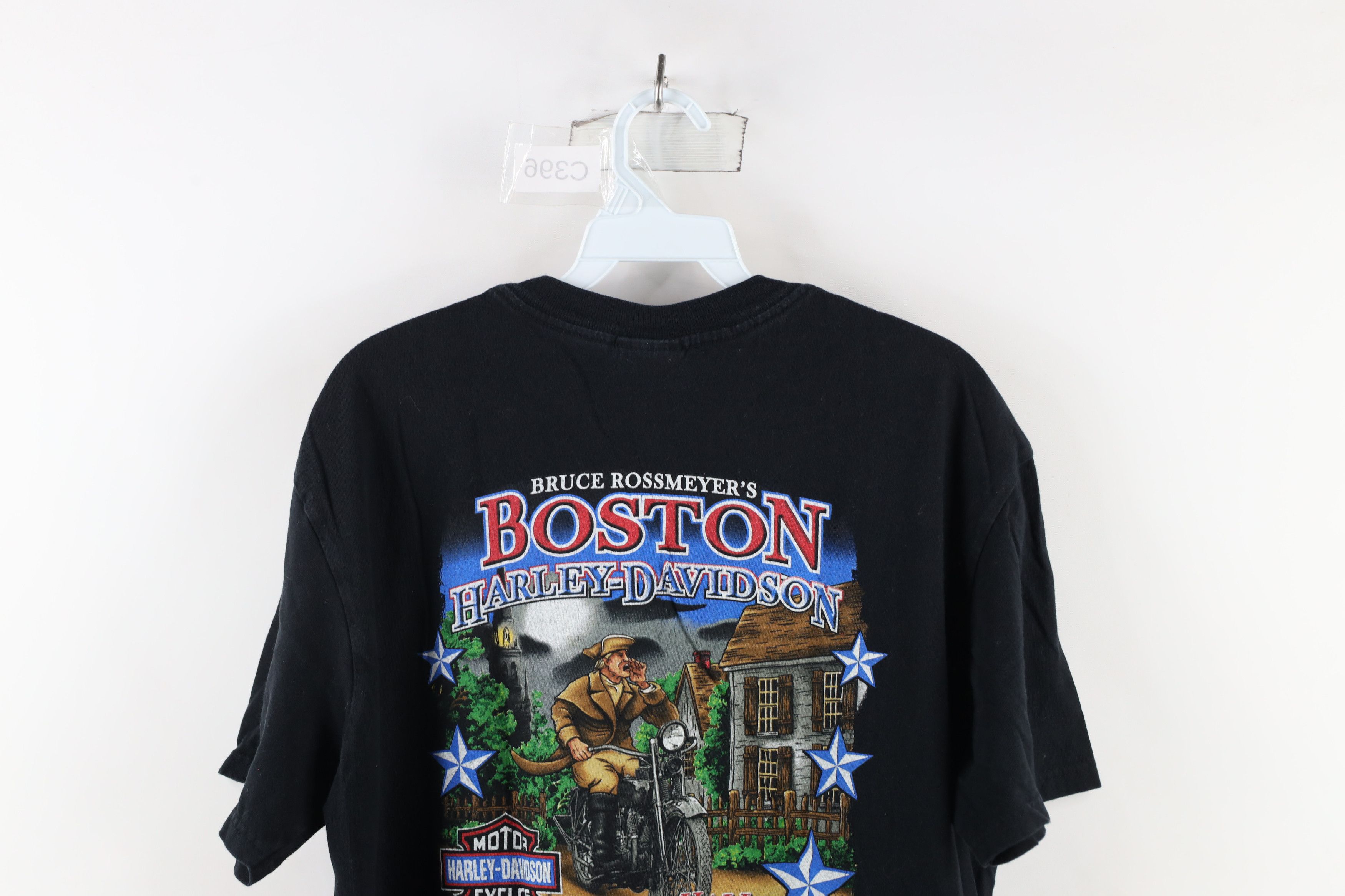 Harley Davidson × Vintage Vintage Y2K Harley Davidson Free Ride Hard Boston T-Shirt Size US L / EU 52-54 / 3 - 9 Thumbnail