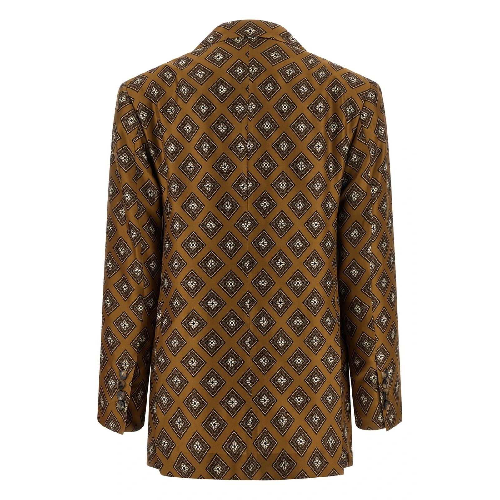 Alberto Biani Tie Brown Silk Blazer New & Authentic (Women's