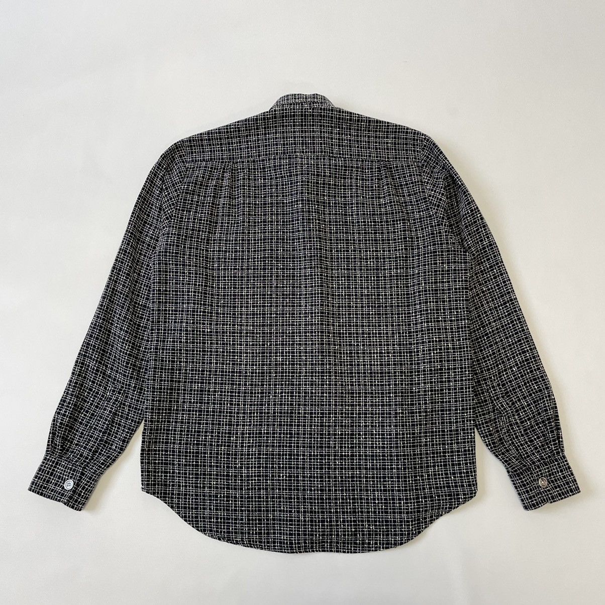Our Legacy Dark Blue ‘Grid Check Boucle’ Shirt Size US S / EU 44-46 / 1 - 10 Thumbnail