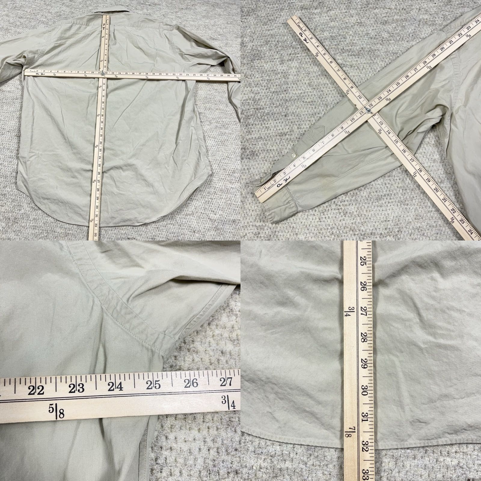 Ralph Lauren Ralph Lauren Shirt Men Large 16.5 32/33 Tan Button Up Yarmouth Poplin Dress L Beige Cotton Check Long Sleeve Modern Mens Size 42R - 8 Thumbnail