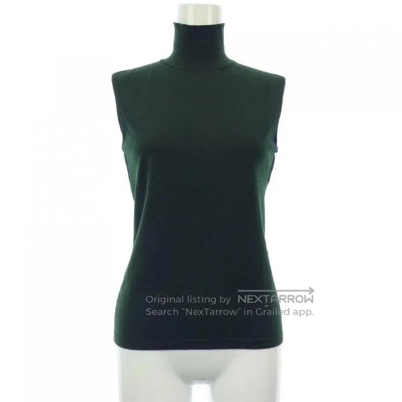 HERMES Green Knit Turtleneck Sweater.