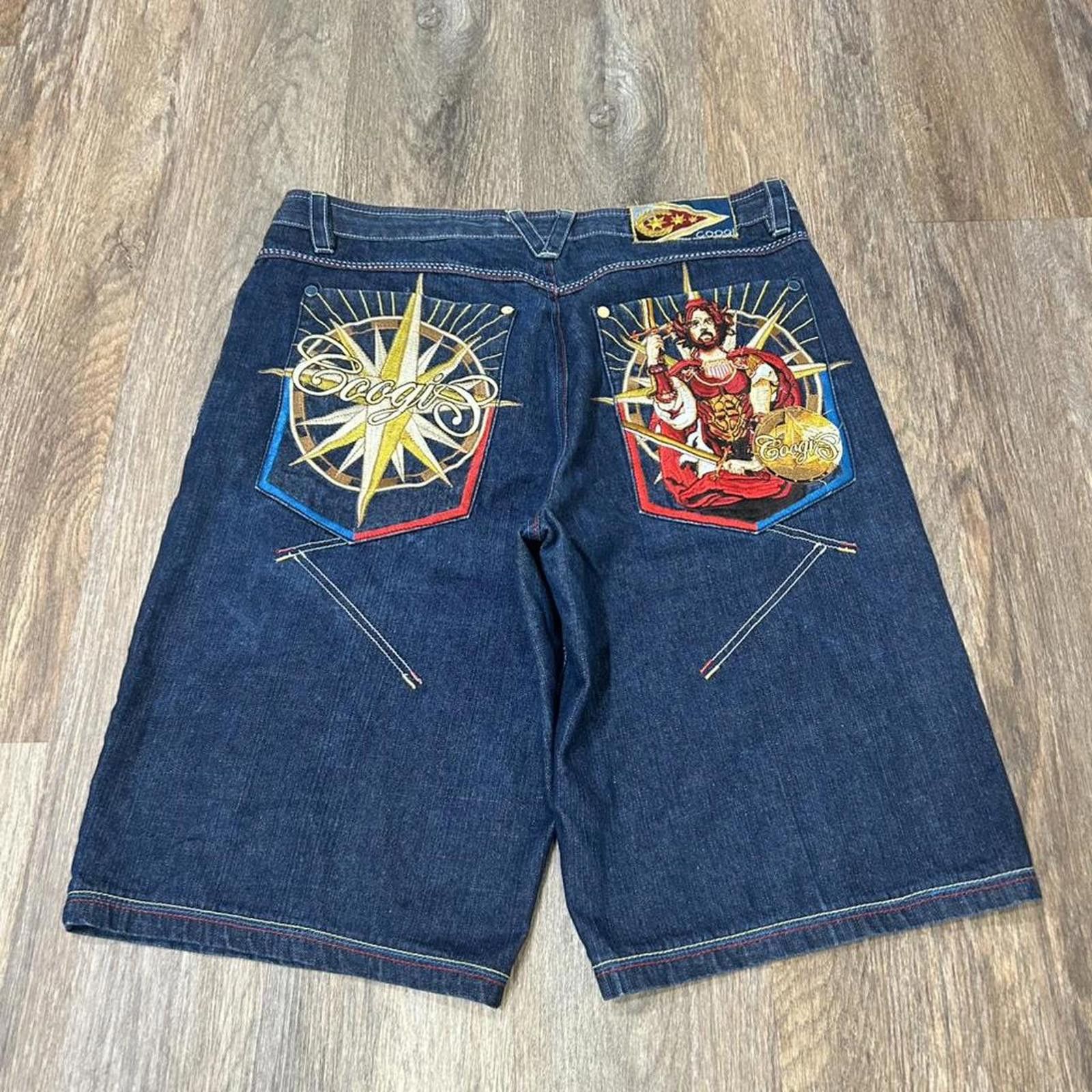 Coogi Y2K Coogi Skater Wide Leg Embroidered Denim Shorts Size US 40 / EU 56 - 1 Thumbnail