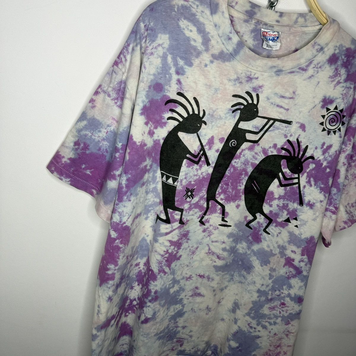 Vintage Vintage Hanes Kokopelli Tie Dye Tshirt Single Stitch 90s Size US XL / EU 56 / 4 - 3 Thumbnail