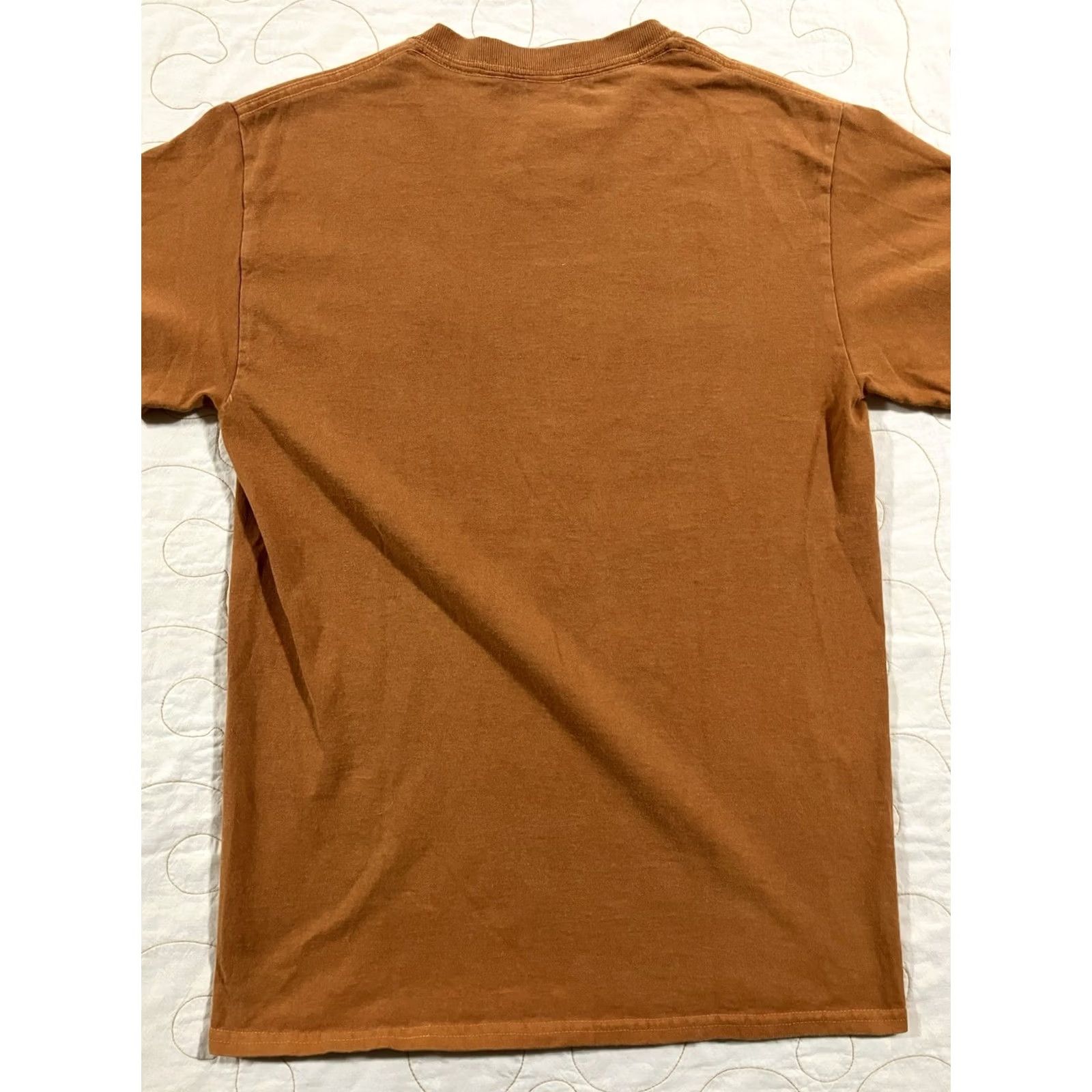 Gildan VINTAGE 90s Gildan T-Shirt Southwest Aztec Arizona Longhorn Geometric Graphic Bull Short Sleeve Orange 1990-1999 Small (S) Unisex Adults Mens Womens Size US S / EU 44-46 / 1 - 3 Thumbnail