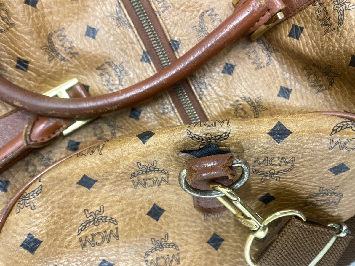 MCM MCM Cognac Visetos Leather Vintage Travel Bag w/ Strap Size ONE SIZE - 5 Thumbnail