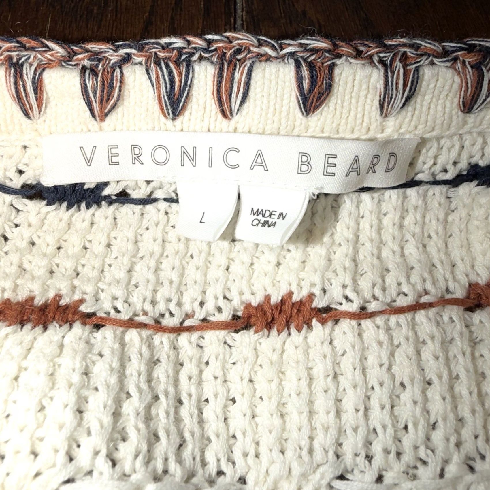 Veronica Beard Veronica Beard Cardigan Sweater Women’s L Button Striped V-Neck Multicolor 100% Cotton Size L / US 10 / IT 46 - 5 Thumbnail