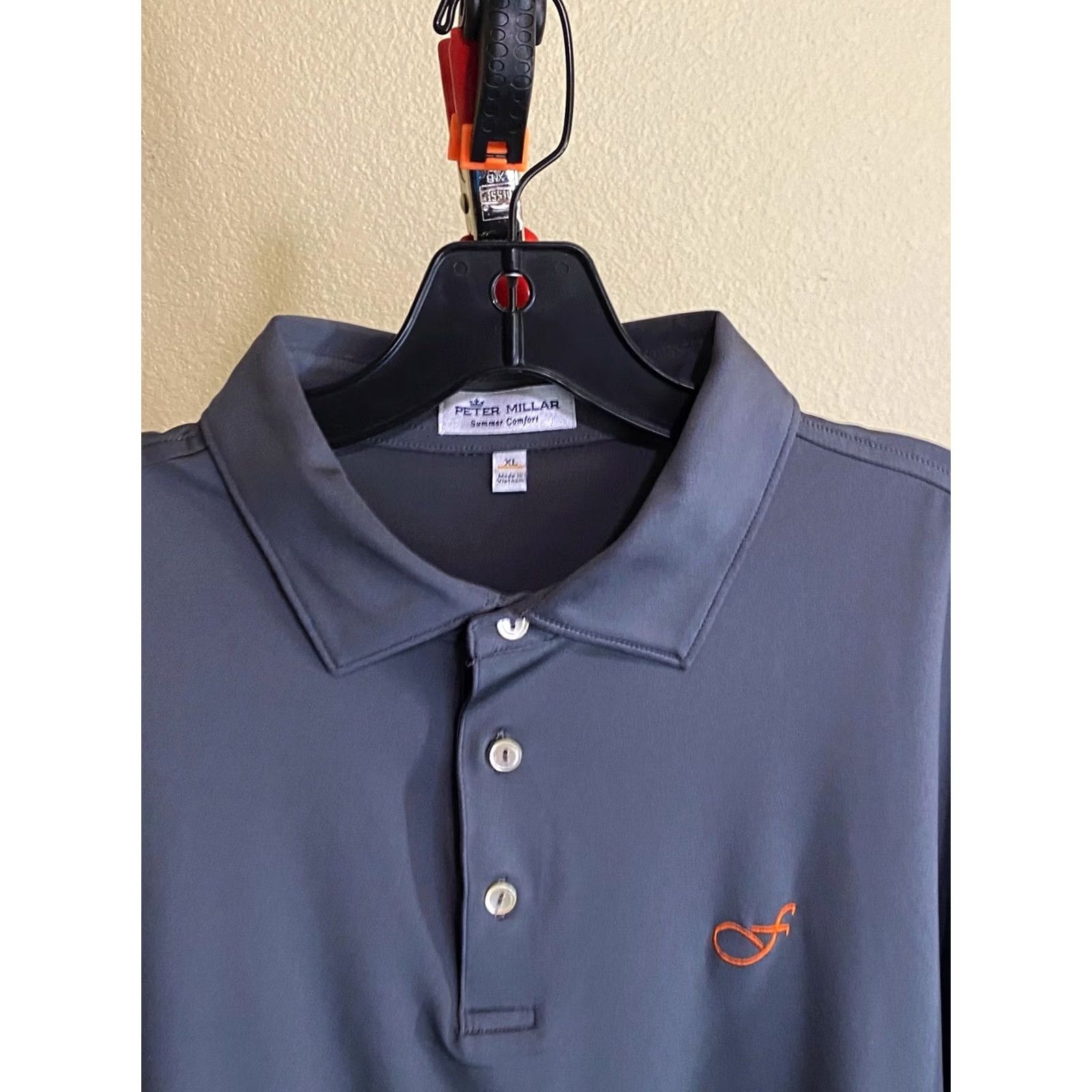 Peter Millar Peter Millar Summer Comfort Polo Shirt XL Men Gray Floridian Flag Length 35 Size US XL / EU 56 / 4 - 2 Thumbnail